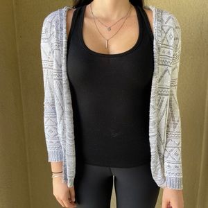 Tribal Print Hooded Cardigan